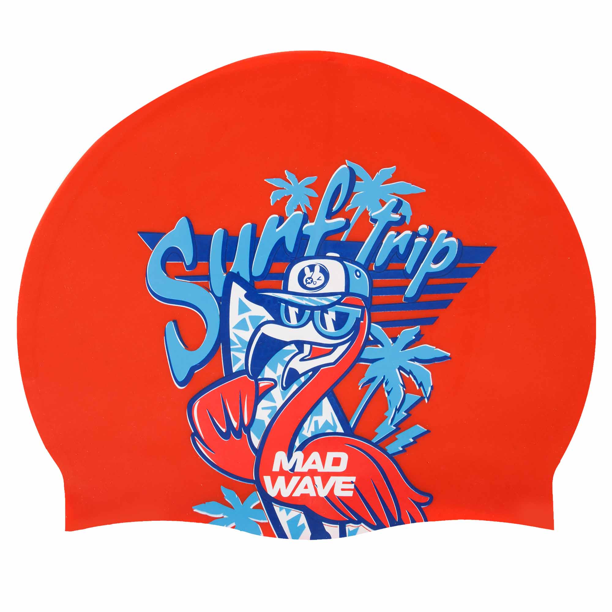 Шапочка для плавання силіконова юніорська MadWave Junior FLAMINGO M057206 Червоний