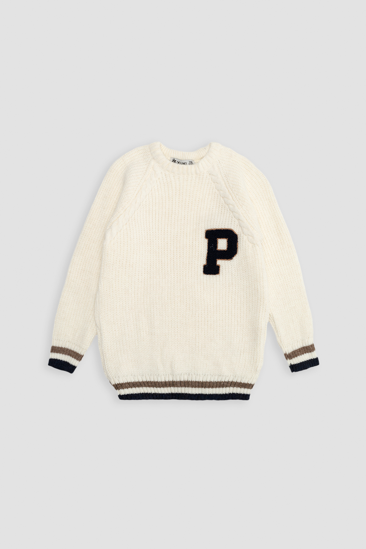 Джемпер для хлопчика Yuki 116 см Молочний ЦБ-00256857 (SKT001011484)