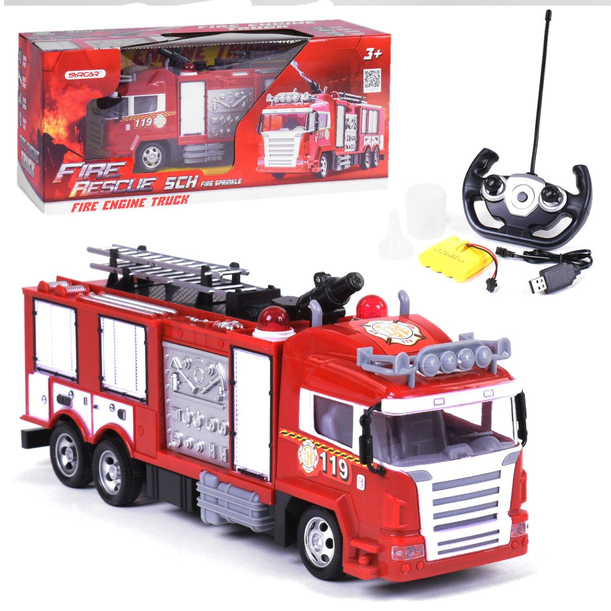 Пожежна машинка Fire Help на радіокеруванні SYRCAR (666-192NA)