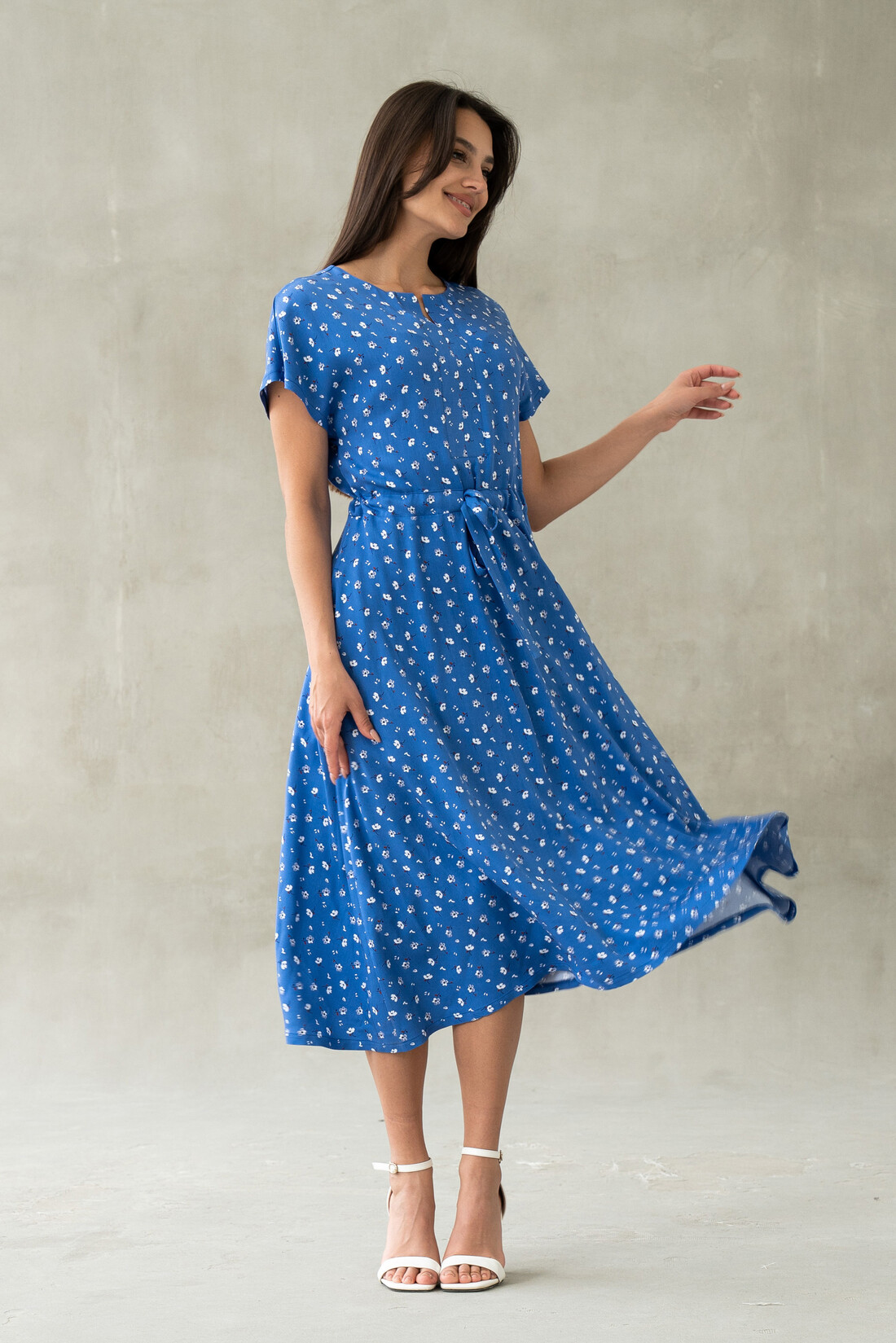 Сукня RiMari Дженні СК 0225 42 Синьо-білий (21764)