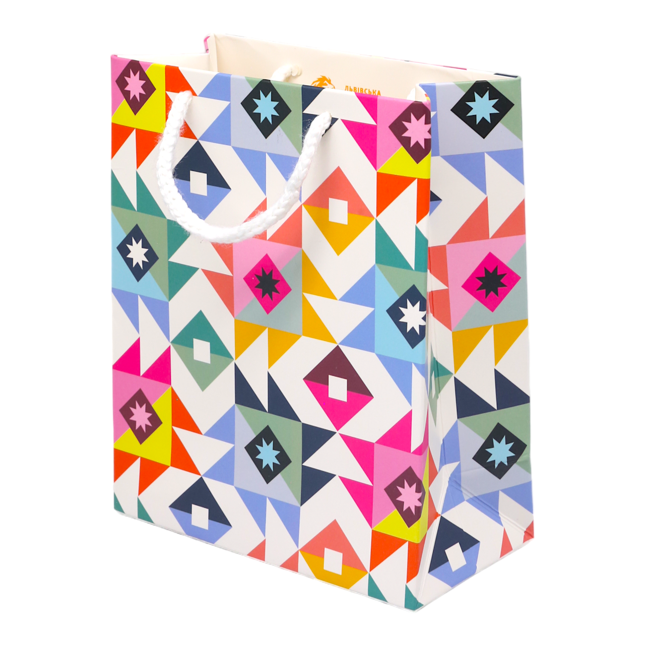 Пакет подарунковий Львівська Мануфактура Друку Кольоровий 14х17 см Різнокольоровий S10
