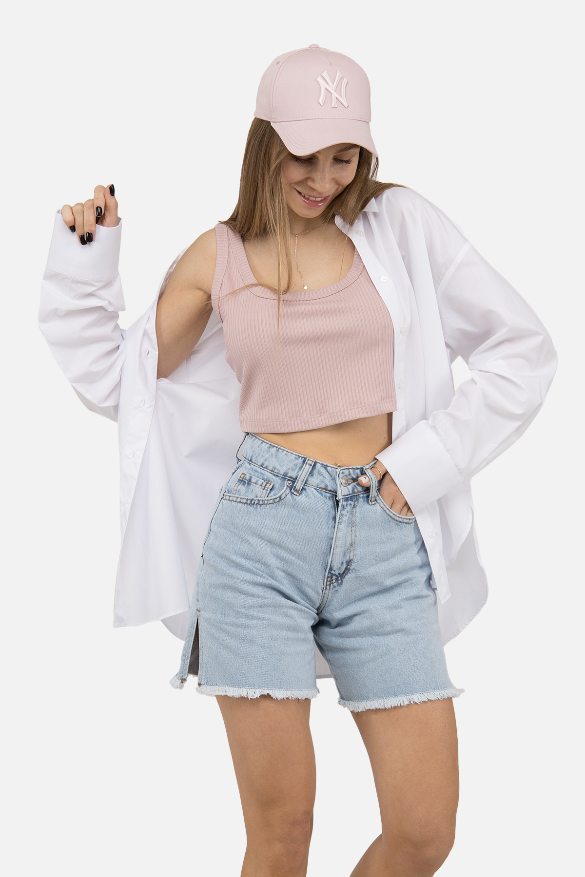 Жіночий топ Yuki L Пудровий ЦБ-00250380 (SKT000993044)