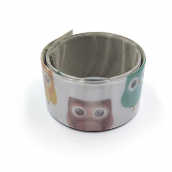 Світловідбивний слеп-браслет Reflomax Сови AGR 34 см Різнокольоровий (FT09770491109406)