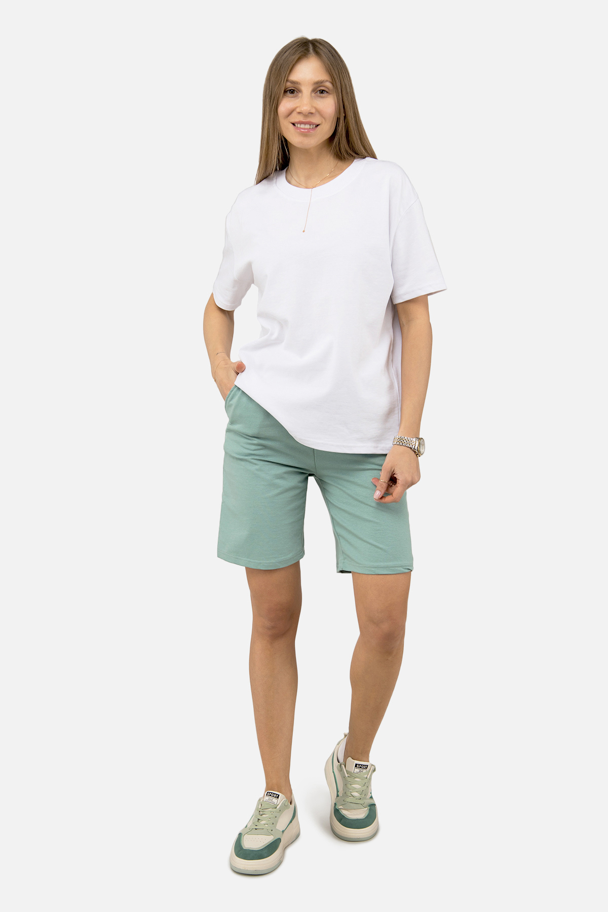 Жіночі спортивні шорти PRENSES S М'ятний ЦБ-00247279 (SKT000986595)