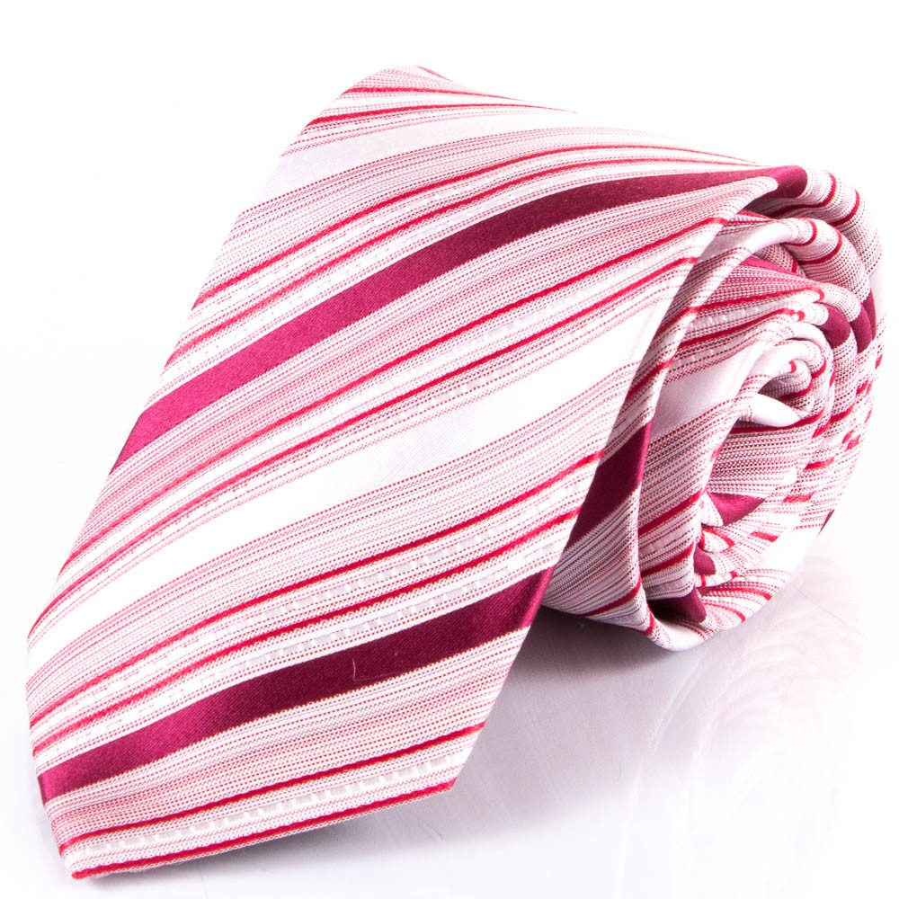 Краватка шовкова стандартна Schönau - 92 червоно-білий