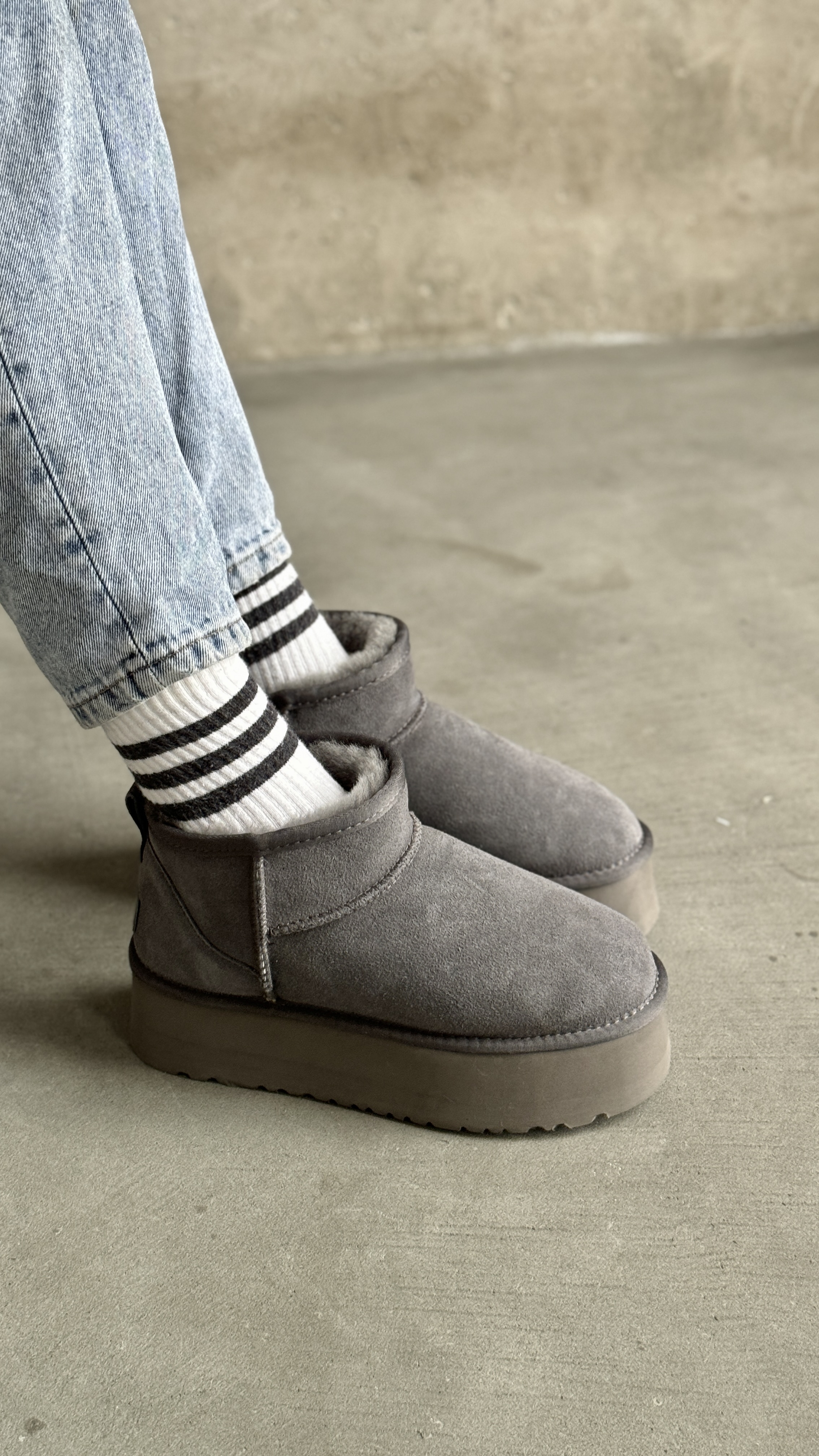 Уггі на платформі GaLosha Alta 37 23.5 см Grey (4355)