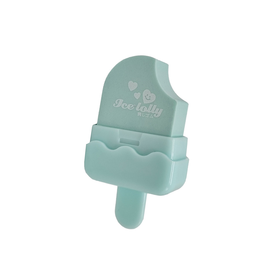 Гумка кольорова "Морозиво" COLOR-IT 1852А у футлярі Бірюзовий