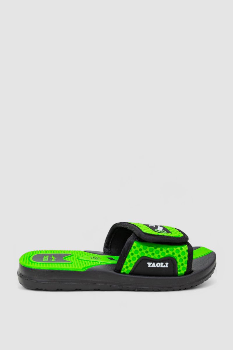 Шльопанці гумові для хлопчика Ager 243R9001C-16 25 Чорно-салатовий (109661_813520)
