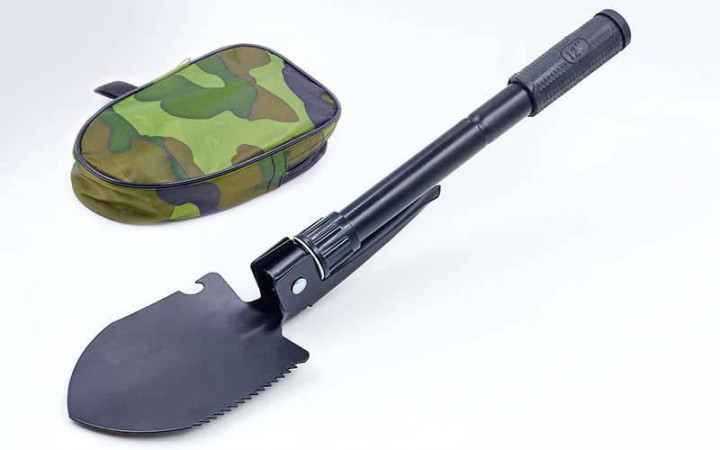 Лопатка туристична складана 2Life 3 в 1 Black/Green (2d-125)