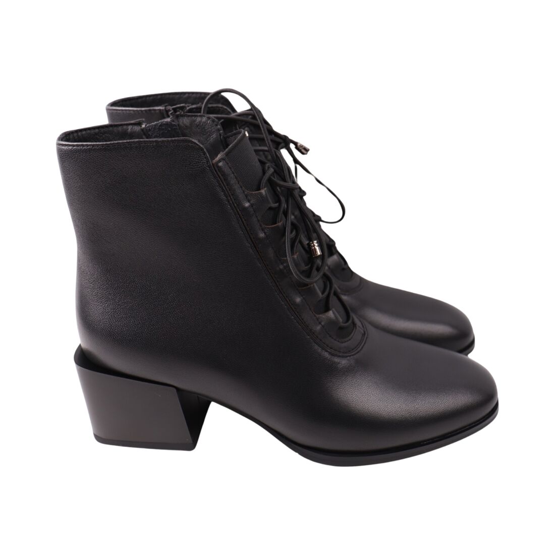 Ботильйони жіночі Angelo Vani чорні натуральна шкіра 266-23DH 38