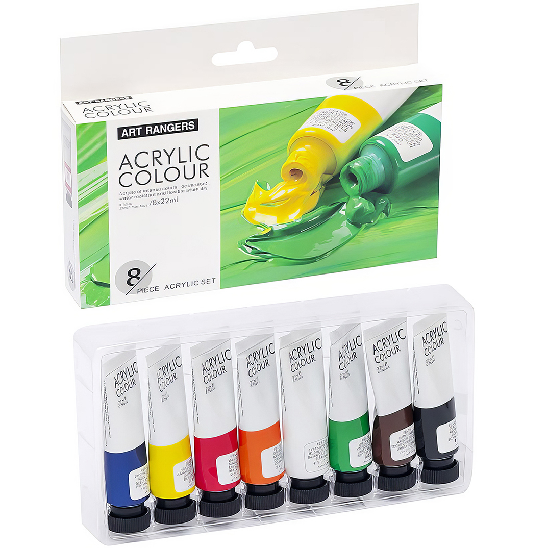 Набір акрилових фарб для малювання Art Ranger Acryliс regular 8 шт 22 мл (FEA0822-R)