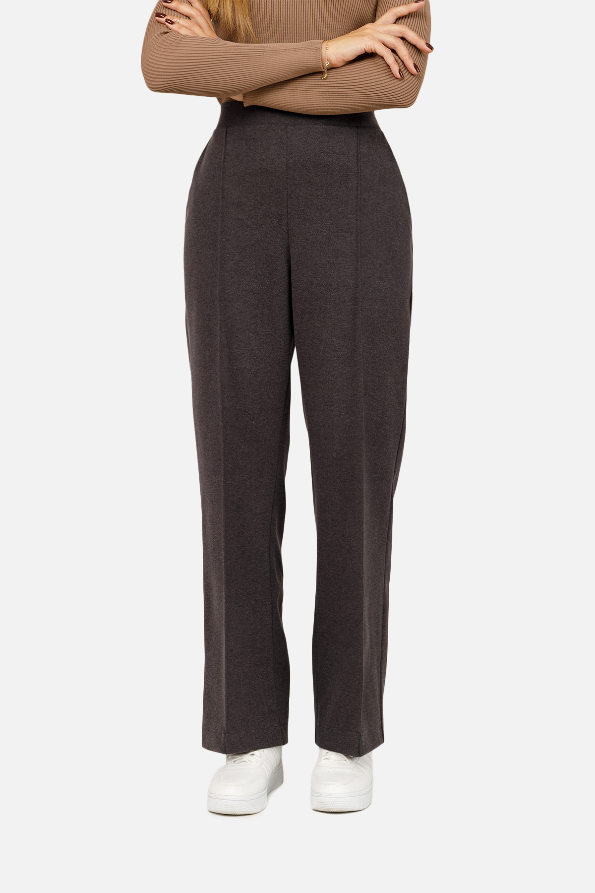 Жіночі широкі палаццо Yuki L Сірий ЦБ-00262053 (SKT001025727)