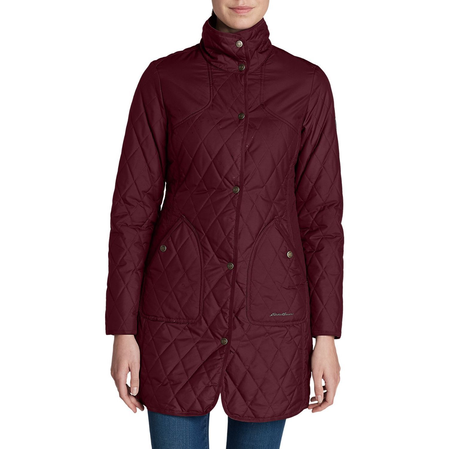 Пальто Eddie Bauer Women Year-Round Field Coat DK BERRY M Бордовий (0401DKBR-M)