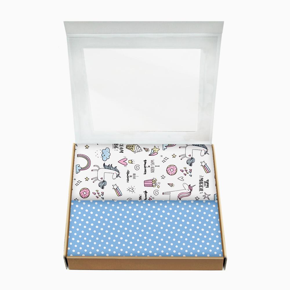 Набір пелюшок COSAS UNICORN CS1 Бязь 80х100 см 2 шт Блакитний