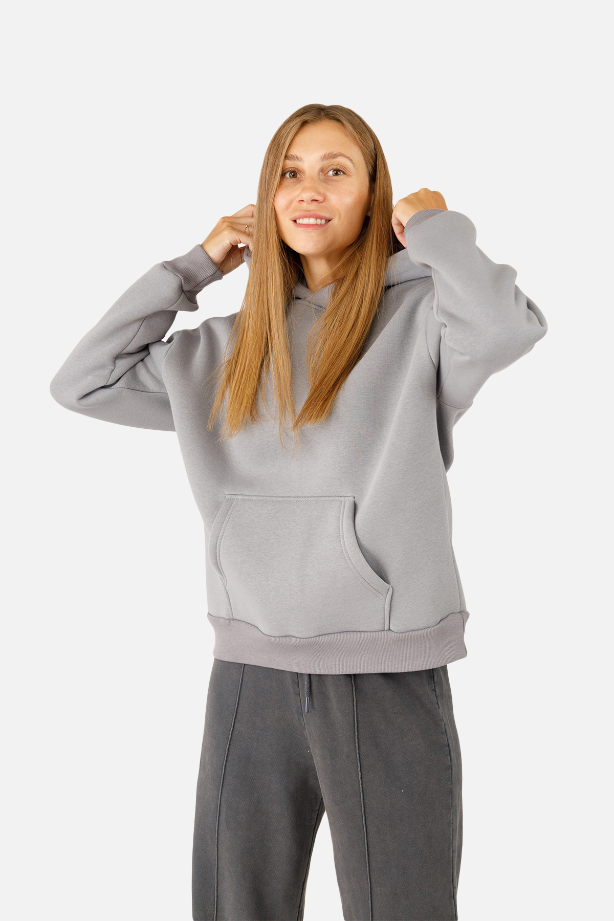 Жіночий худі Yuki 2XL Темно-сірий ЦБ-00254545 (SKT001004556)