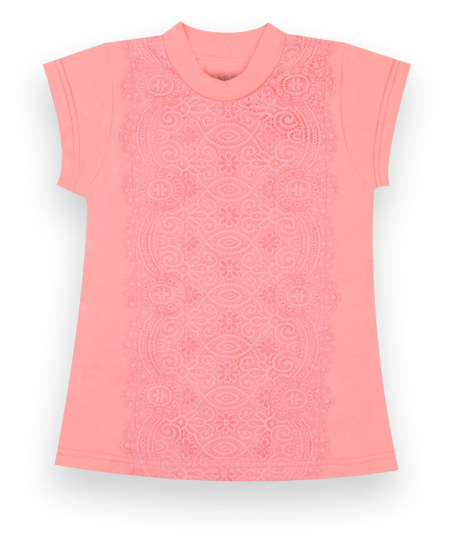 Блуза дитяча для дівчинки GABBI BLZ-21-2 Гіпюр Кораловий на зріст 128 (12878)