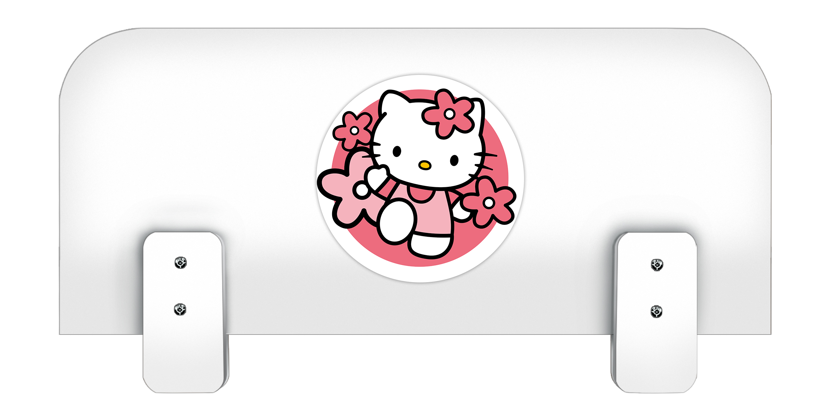 Бортик захисний для ліжка Кітті (плюс) (під товщину бічної царги 16 мм) МАКСІ МЕБЛІ Білі гладкі (12020)