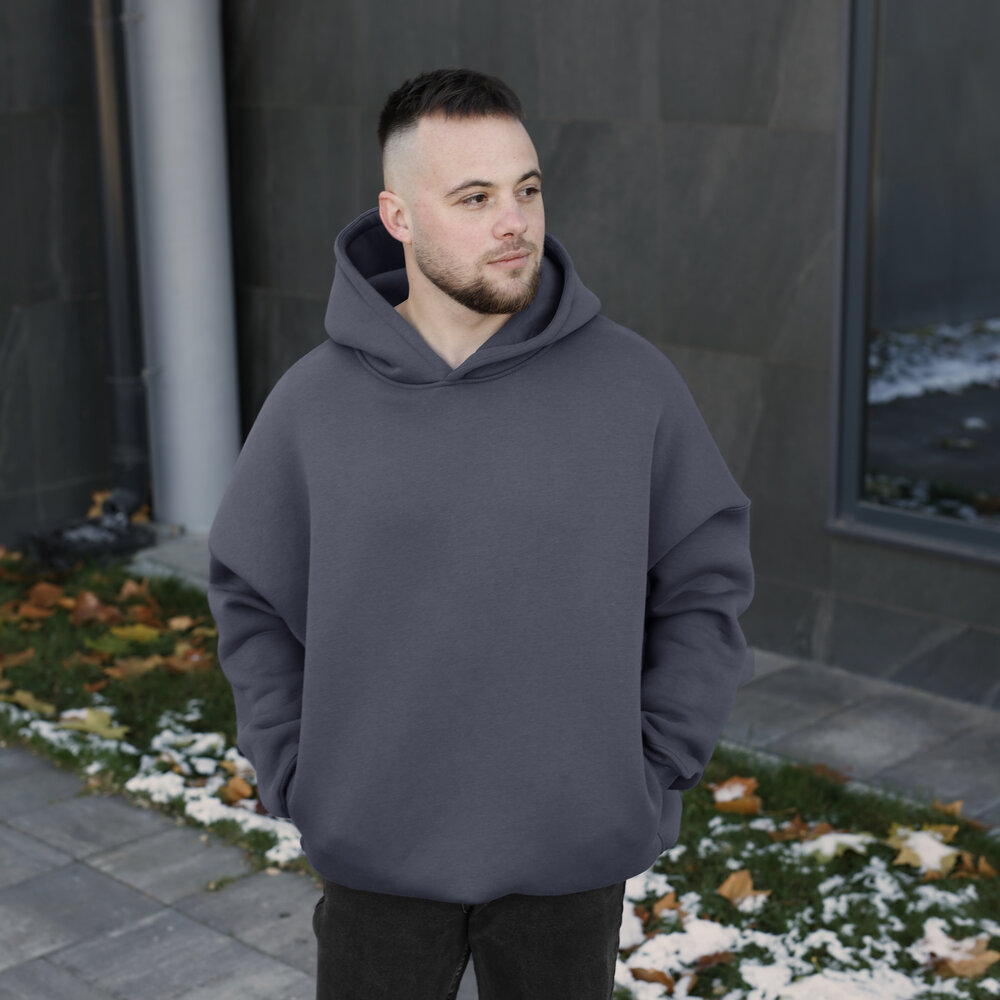 Худі чоловіче Pobedov Urbanist 328772 One Size Темно-сірий (00000006936)