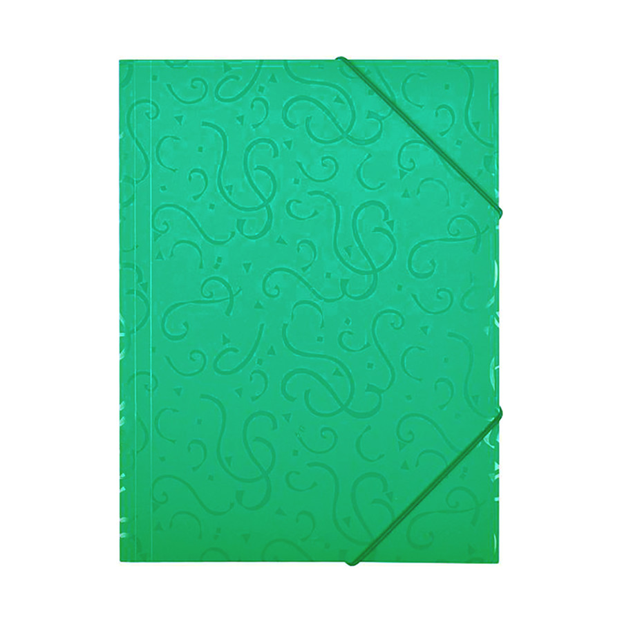 Папка на резинці А4 Bambi 4161 з візерунком Зелений