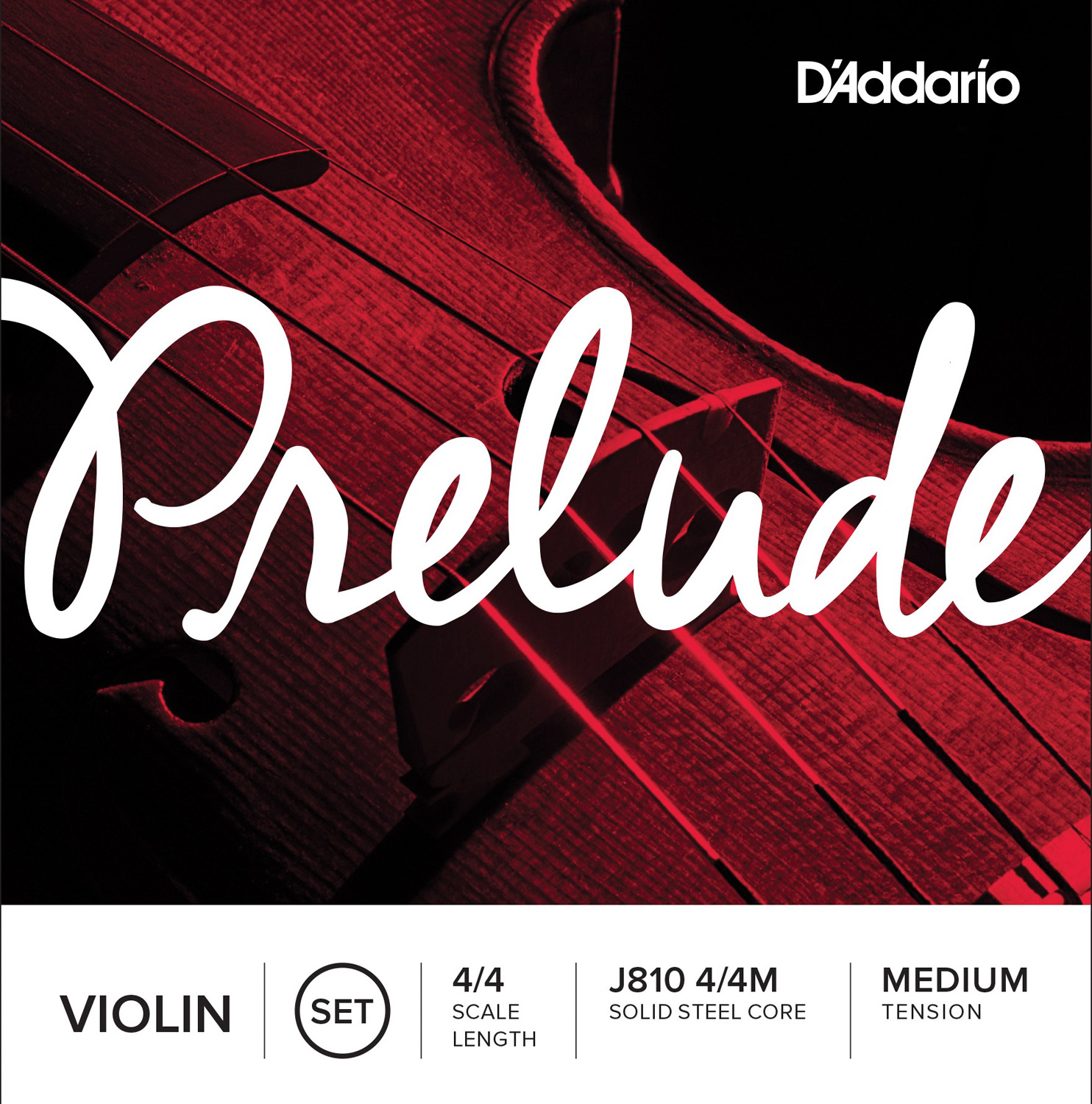 Струни для скрипки D'Addario J810 4/4M Prelude Violin Strings Medium Tension