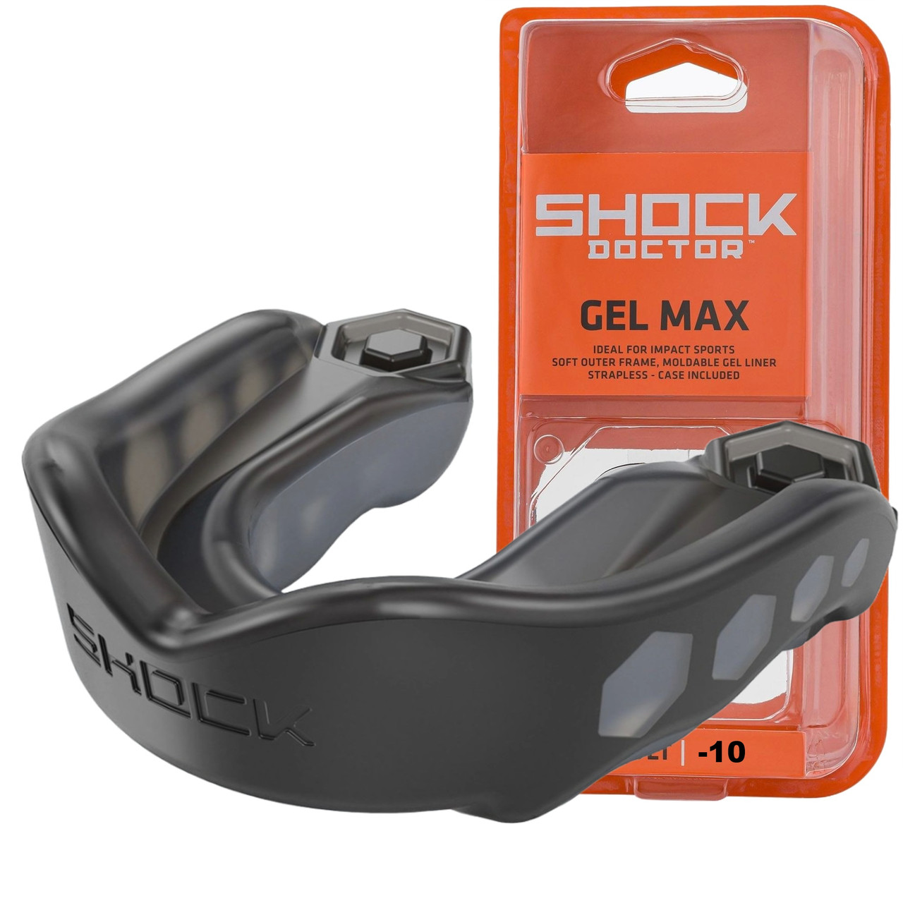 Капа дитяча Shock Doctor Gel Max до 10 років Black (6210-BK-YTR)
