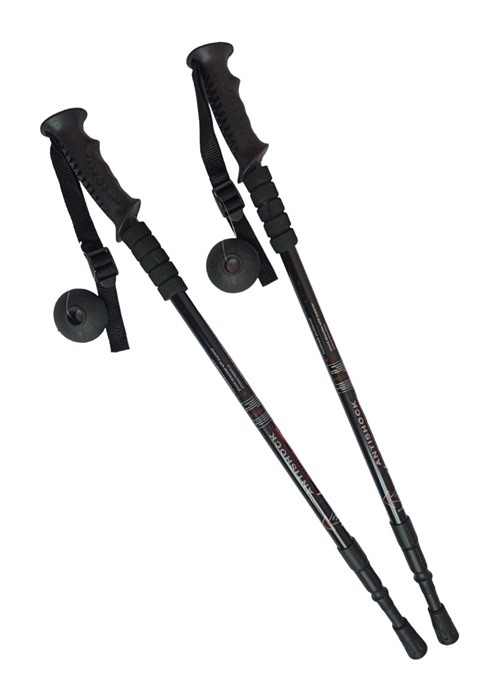 Палиці для трекінгу Antishock пара Black (001)