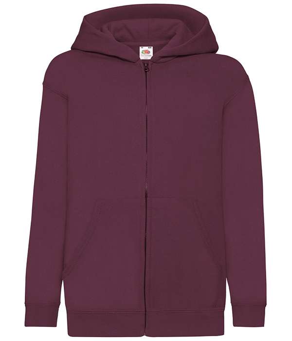 Толстовка Fruit of the loom Classic hooded sweat jacket Kids 116 см Бордовий (62-045-0)