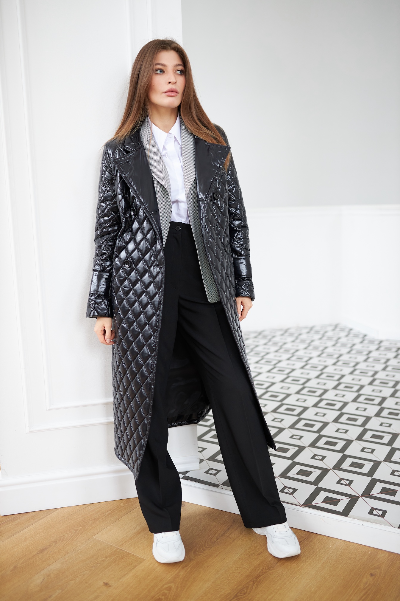 Жіночий плащ ORIGA Валери 210457 50/XL Чорний (996)