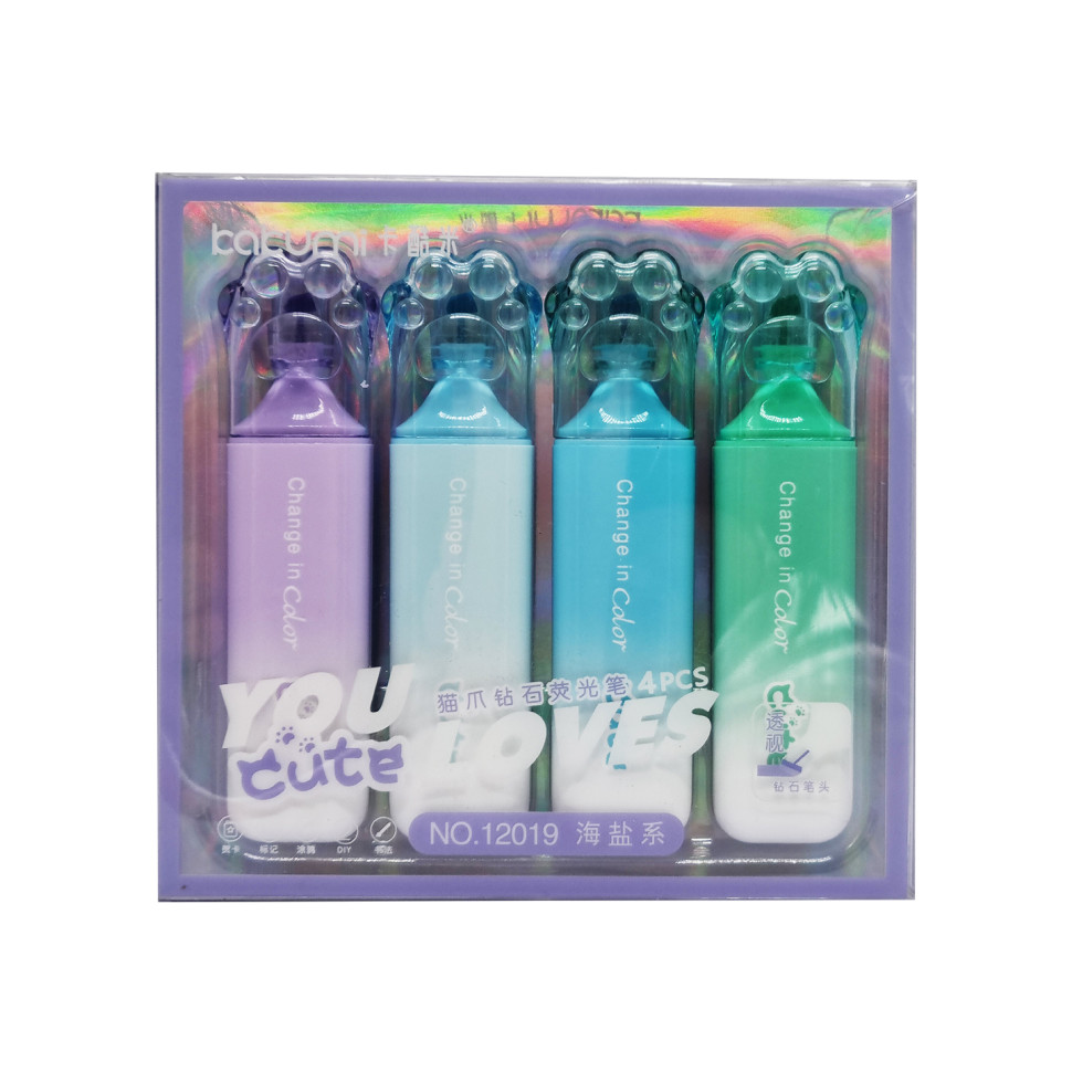 Набір фломастерів Котяча лапка Bambi 12019-H 4 кольори Вид 2