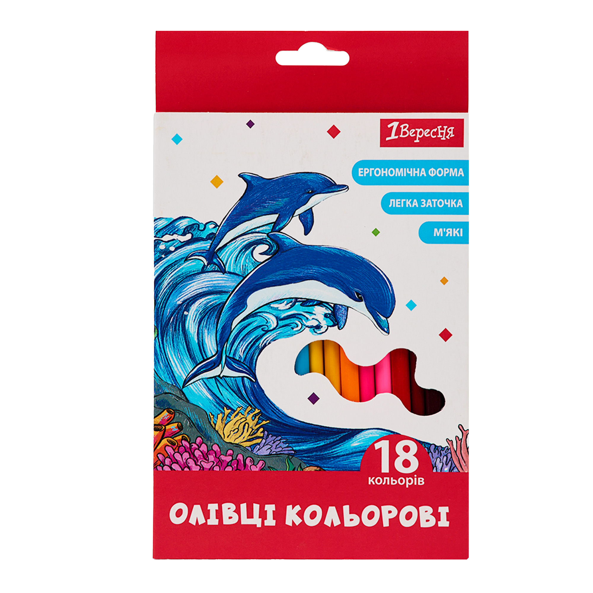 Олівці кольорові 1 Вересня Classic 18 кольорів (290738)