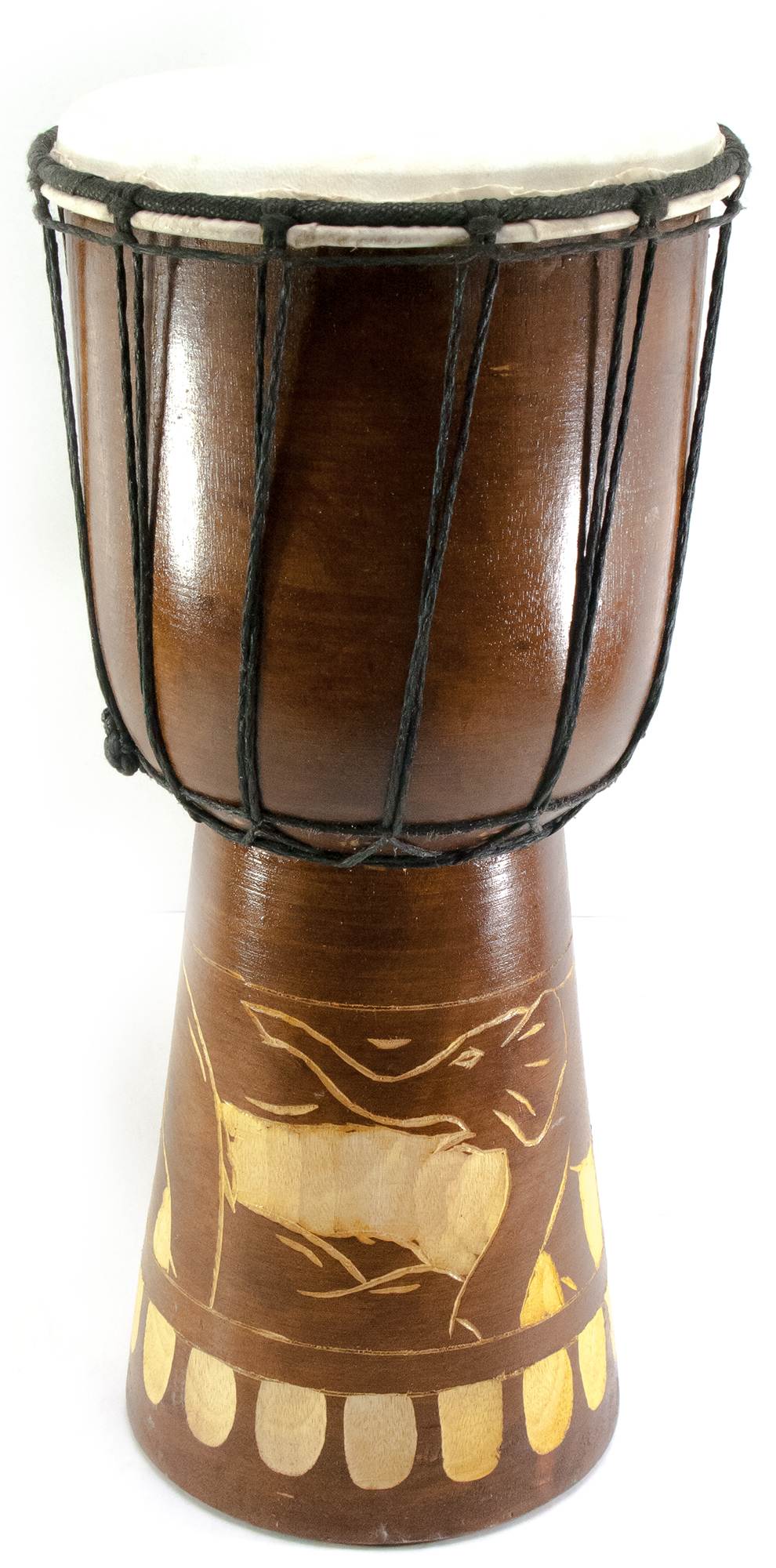 Барабан Джембе Різьблений Дерево З Шкірою (40Х19Х19 Див) 29460
