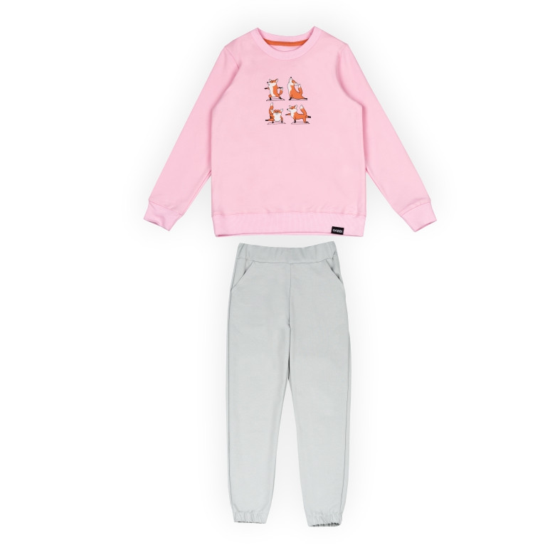 Костюм для дівчинки Gabbi KS-24-15 Рожево-сірий 134 (13909)