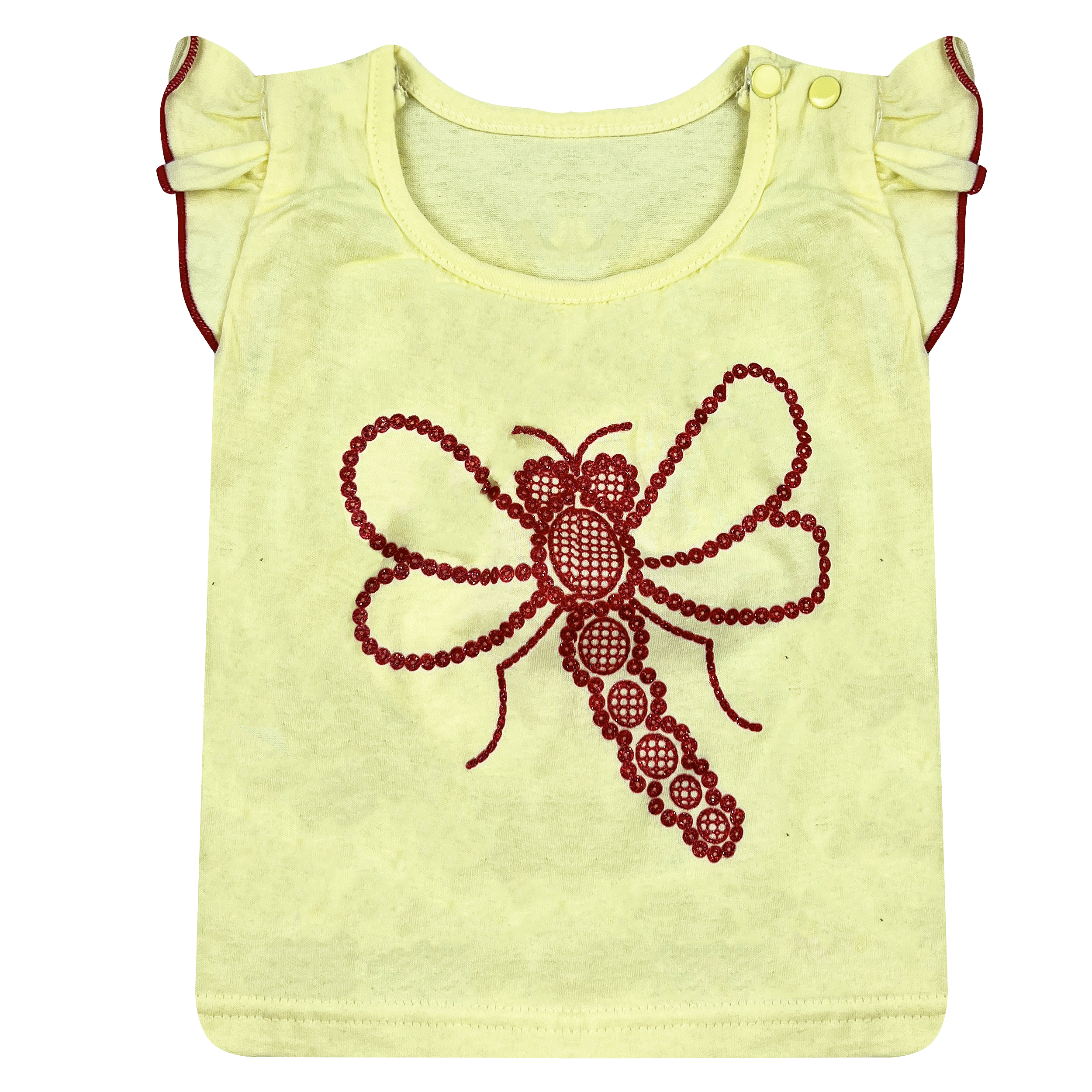 Футболка для дівчинки Модельер 30894 28 Жовто-червоний (16703)